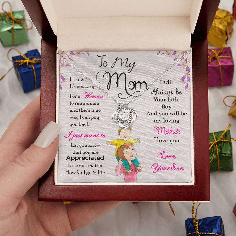 To My Mom, Will Always Be Your Little Boy - Infinite Love Necklace