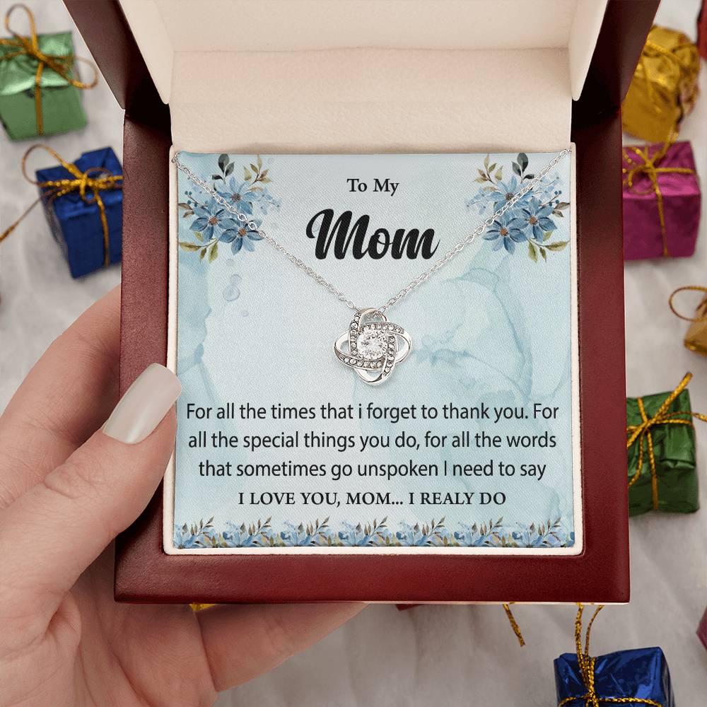 To My Mom, For all the Times - Infinite Love Necklace