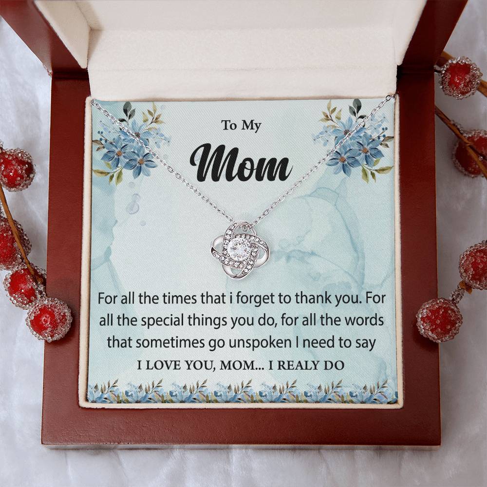 To My Mom, For all the Times - Infinite Love Necklace