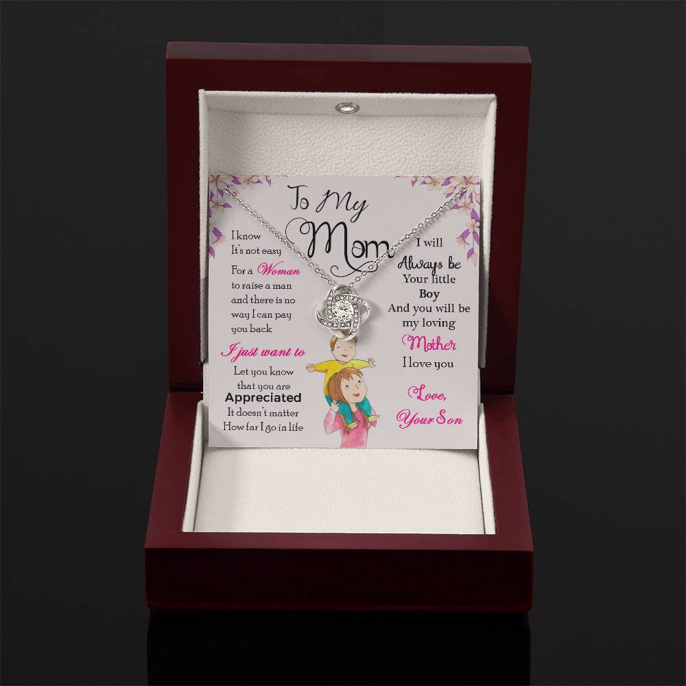 To My Mom, Will Always Be Your Little Boy - Infinite Love Necklace