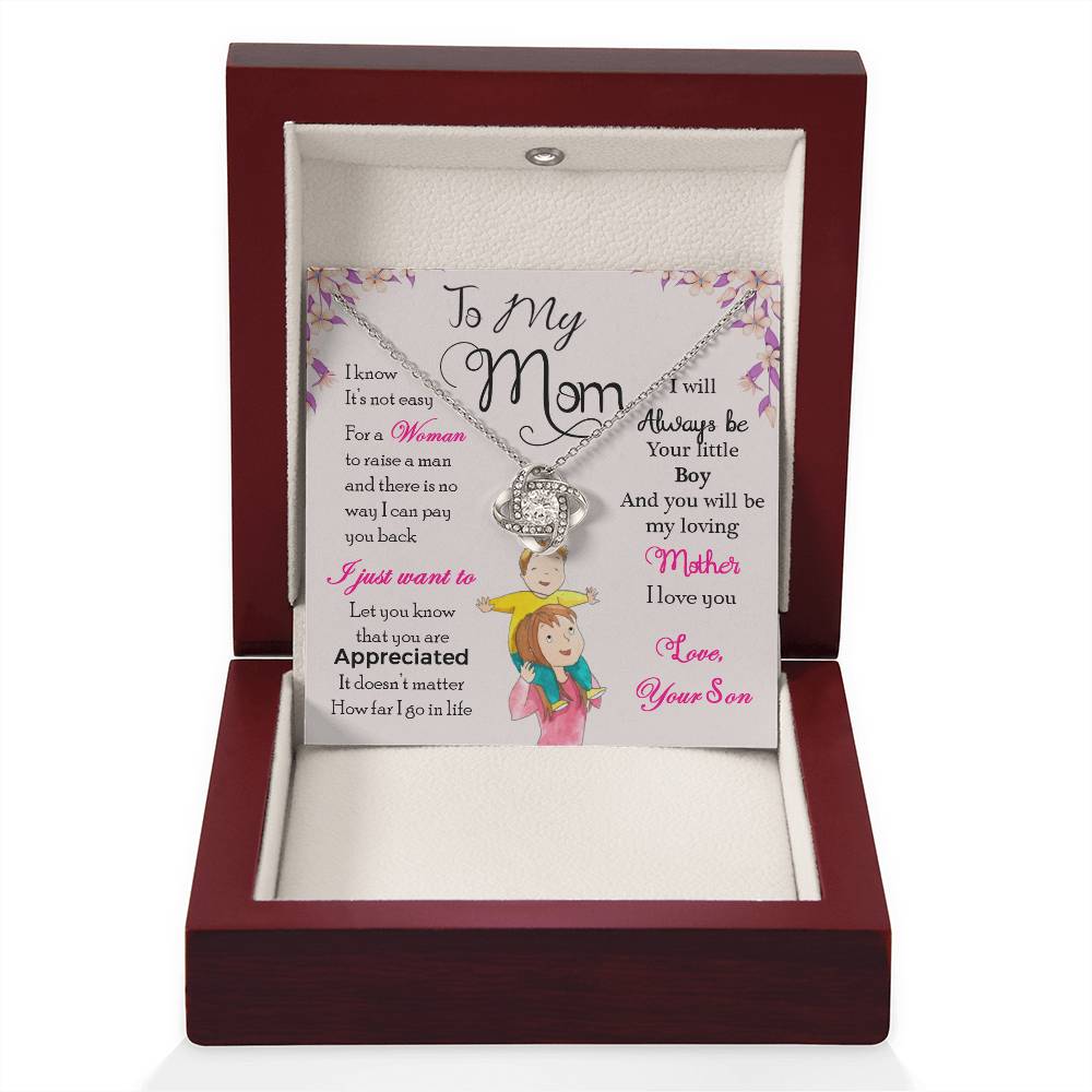 To My Mom, Will Always Be Your Little Boy - Infinite Love Necklace