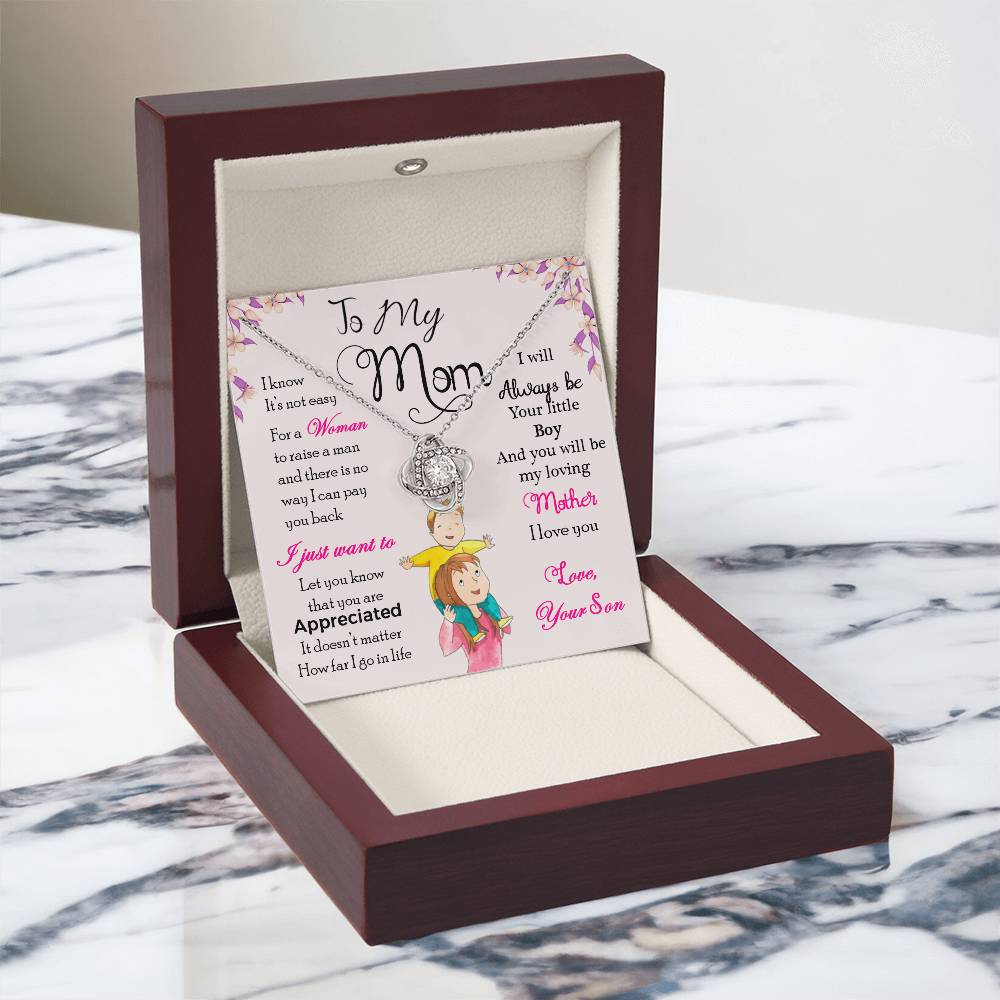 To My Mom, Will Always Be Your Little Boy - Infinite Love Necklace