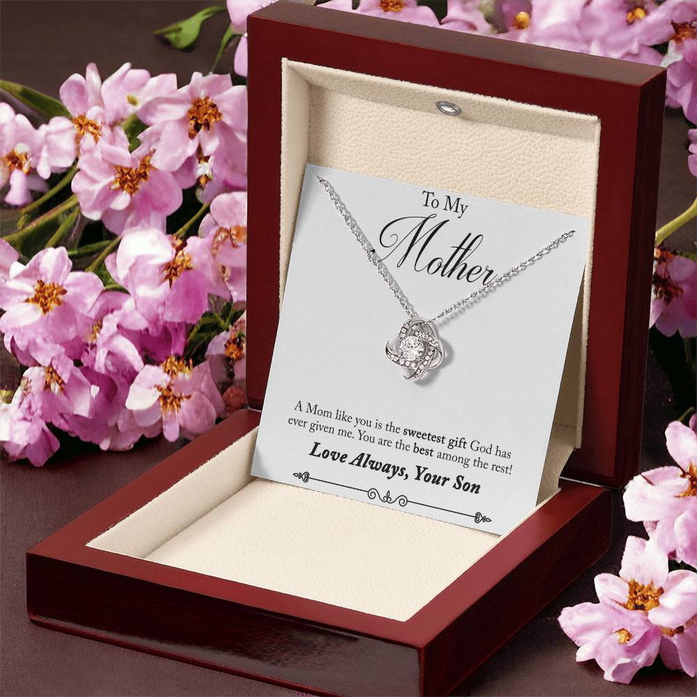 To My Mother, Sweetest Gift - Infinite Love Necklace