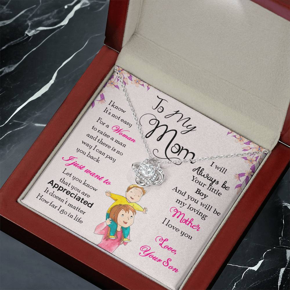 To My Mom, Will Always Be Your Little Boy - Infinite Love Necklace