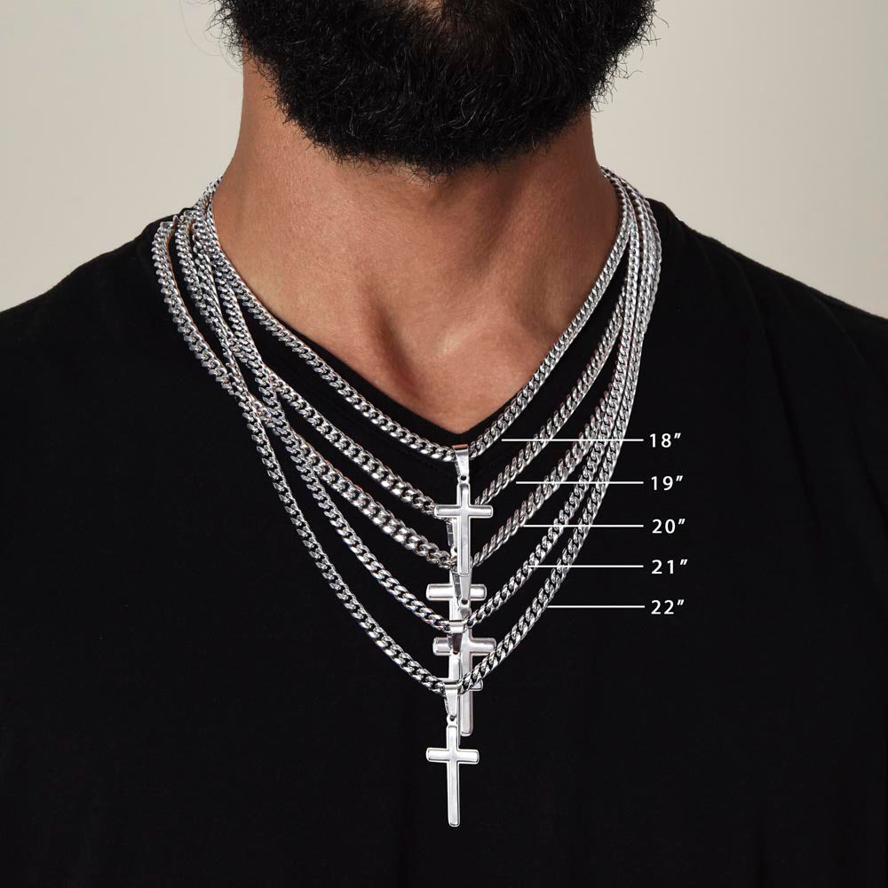 To My Amazing Son, I Believe  in Your Ability - Apex Chain with Harmony Cross Necklace