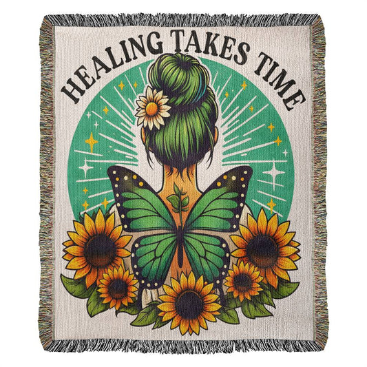 Healing Takes Time - Harmony Woven Blanket