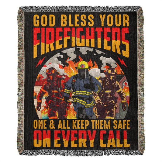 Firefighter - Keep Them Safe - Harmony Woven Blanket