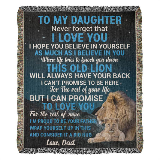 Daughter - Never Forget - Harmony Woven Blanket