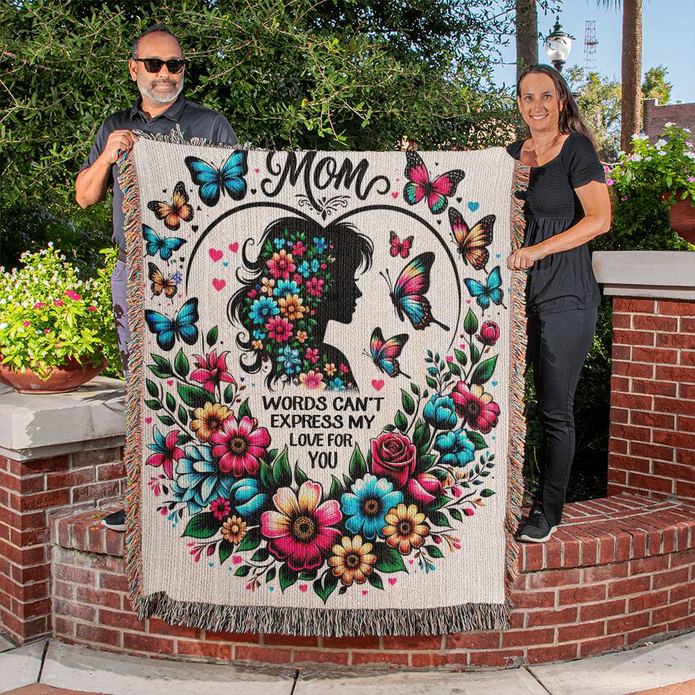 Mom, Words Can't Express - Harmony Woven Blanket