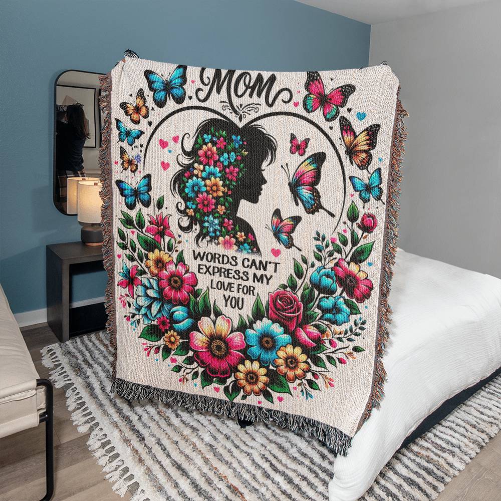 Mom, Words Can't Express - Harmony Woven Blanket