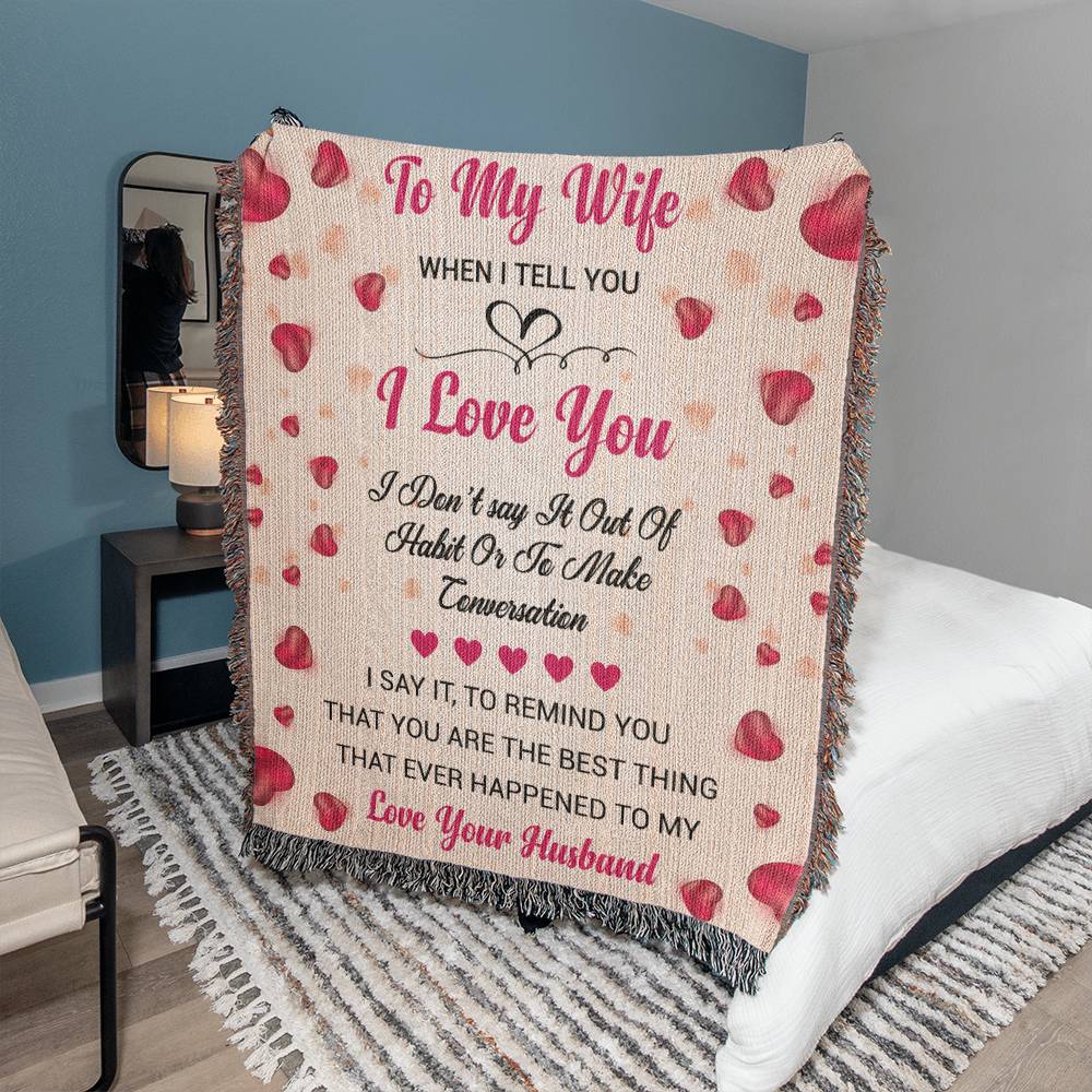 Wife - To Remind You  - Harmony Woven Blanket