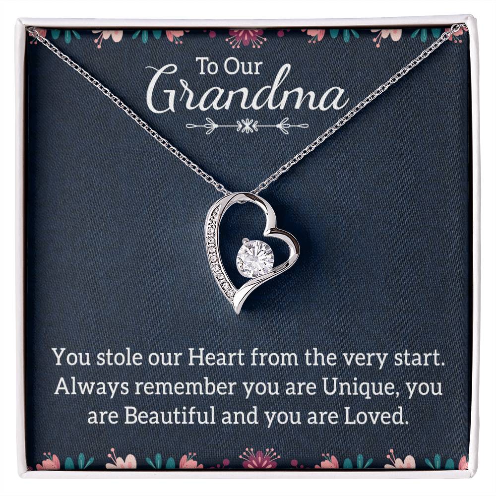 To Our Grandma, You Stole Our Hearts - Endless Devotion Necklace