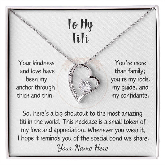 To My Tia, Your Kindness and Love - Endless Devotion Necklace