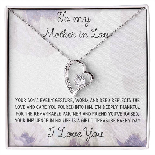 To My Mother - In -Law, A Gift I Treasure - Endless Devotion Necklace