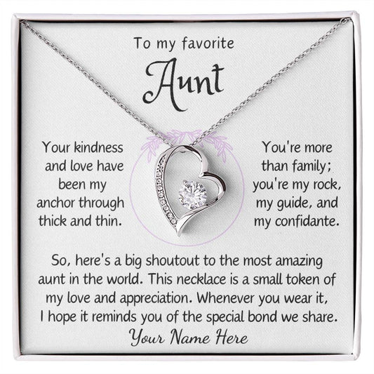 To My Favorite Aunt, Your Kindness and Love - Endless Devotion Necklace