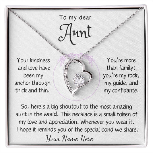 My Dear Aunt, Your Kindness and Love - Endless Devotion Necklace