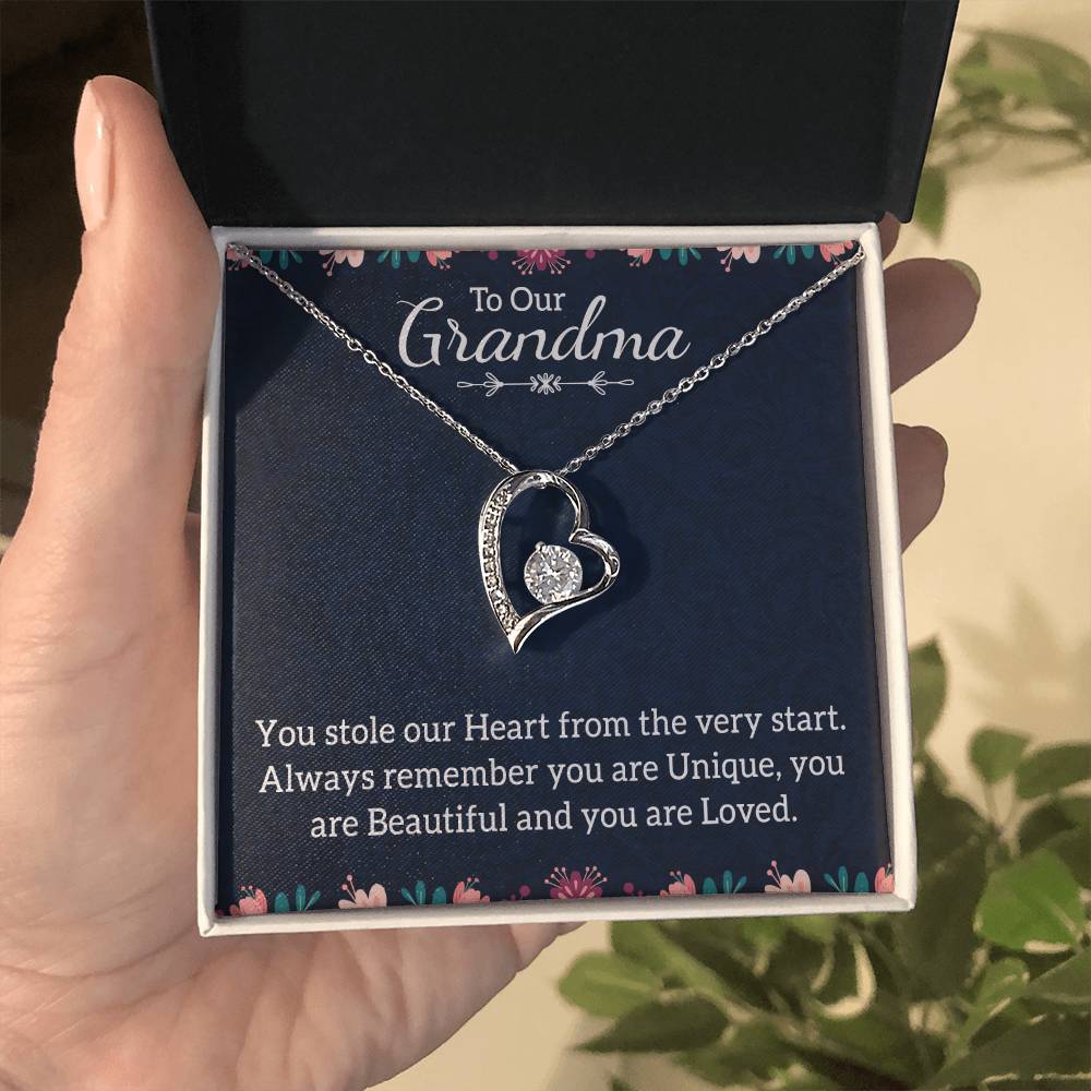 To Our Grandma, You Stole Our Hearts - Endless Devotion Necklace