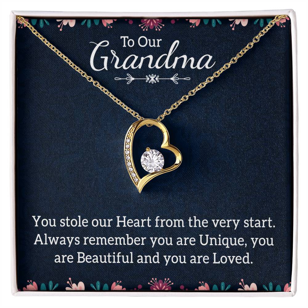 To Our Grandma, You Stole Our Hearts - Endless Devotion Necklace