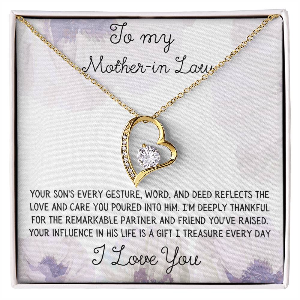 To My Mother - In -Law, A Gift I Treasure - Endless Devotion Necklace