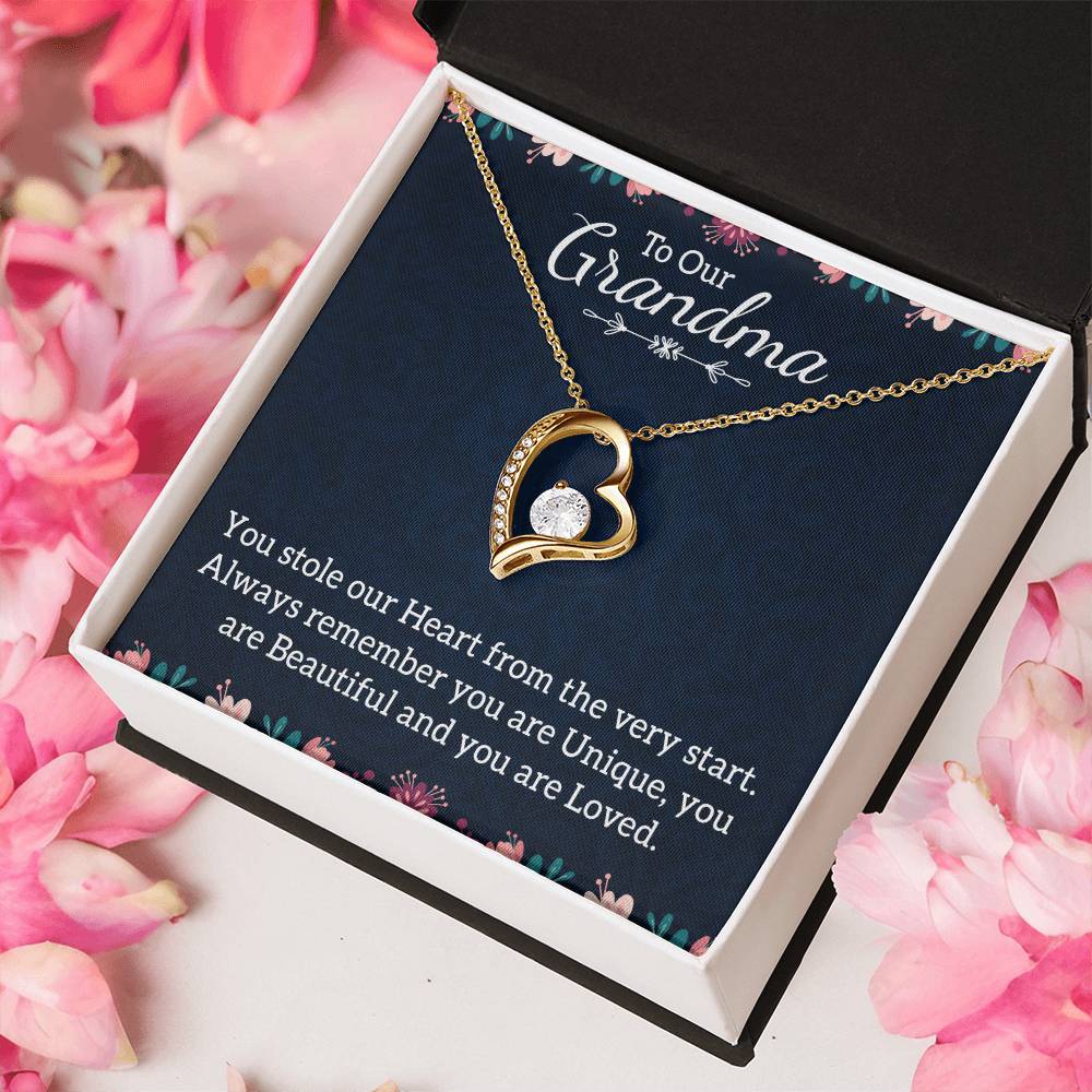 To Our Grandma, You Stole Our Hearts - Endless Devotion Necklace