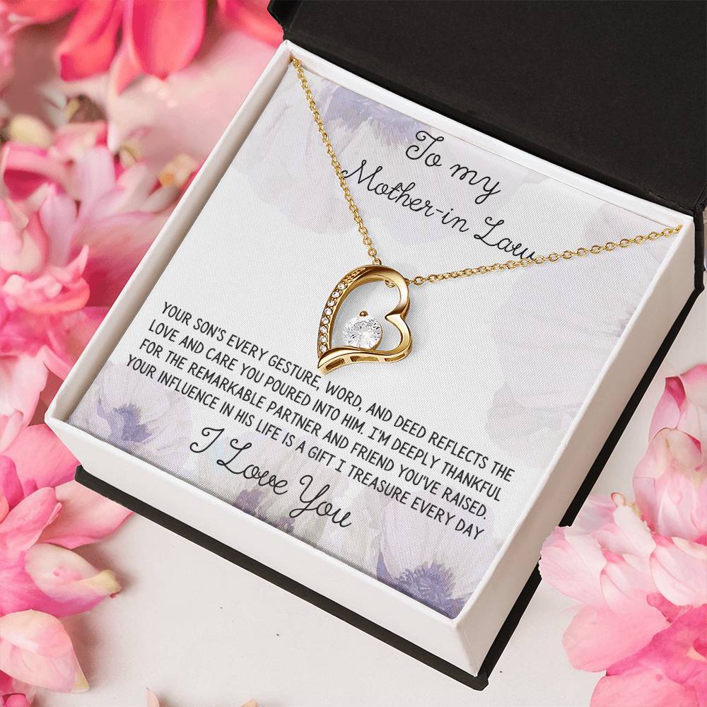 To My Mother - In -Law, A Gift I Treasure - Endless Devotion Necklace